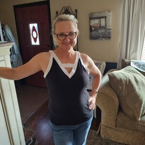 Black and White Women's Top